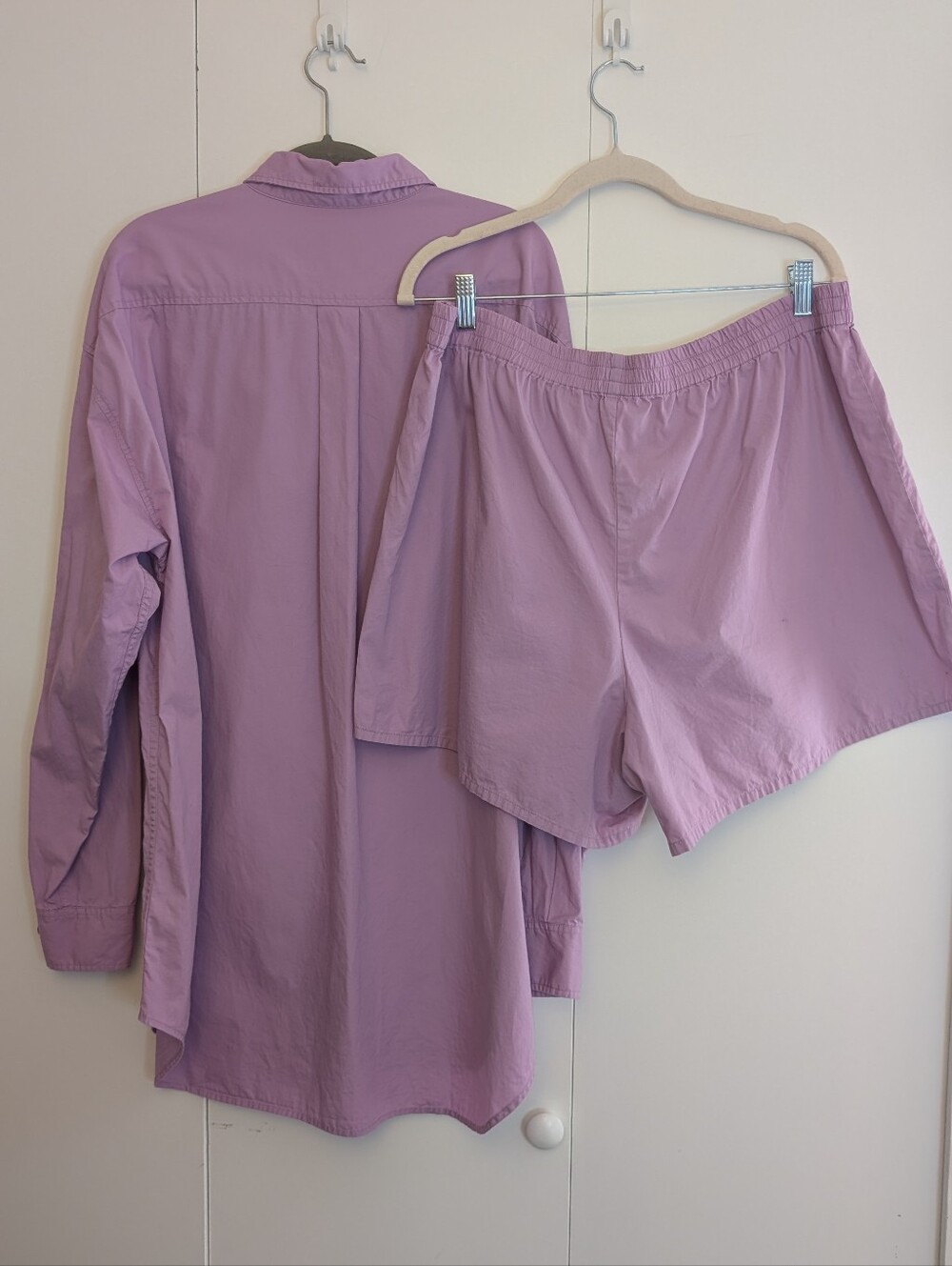 Aritzia Sunday Best Future Shirt & Eva 5" Short in Amethyst Lilac Matching Set - Picture 3 of 8